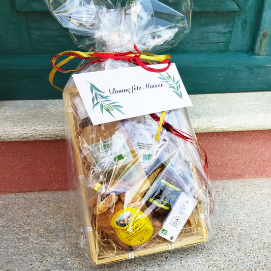 Emballage de vos produits dans un panier cadeau