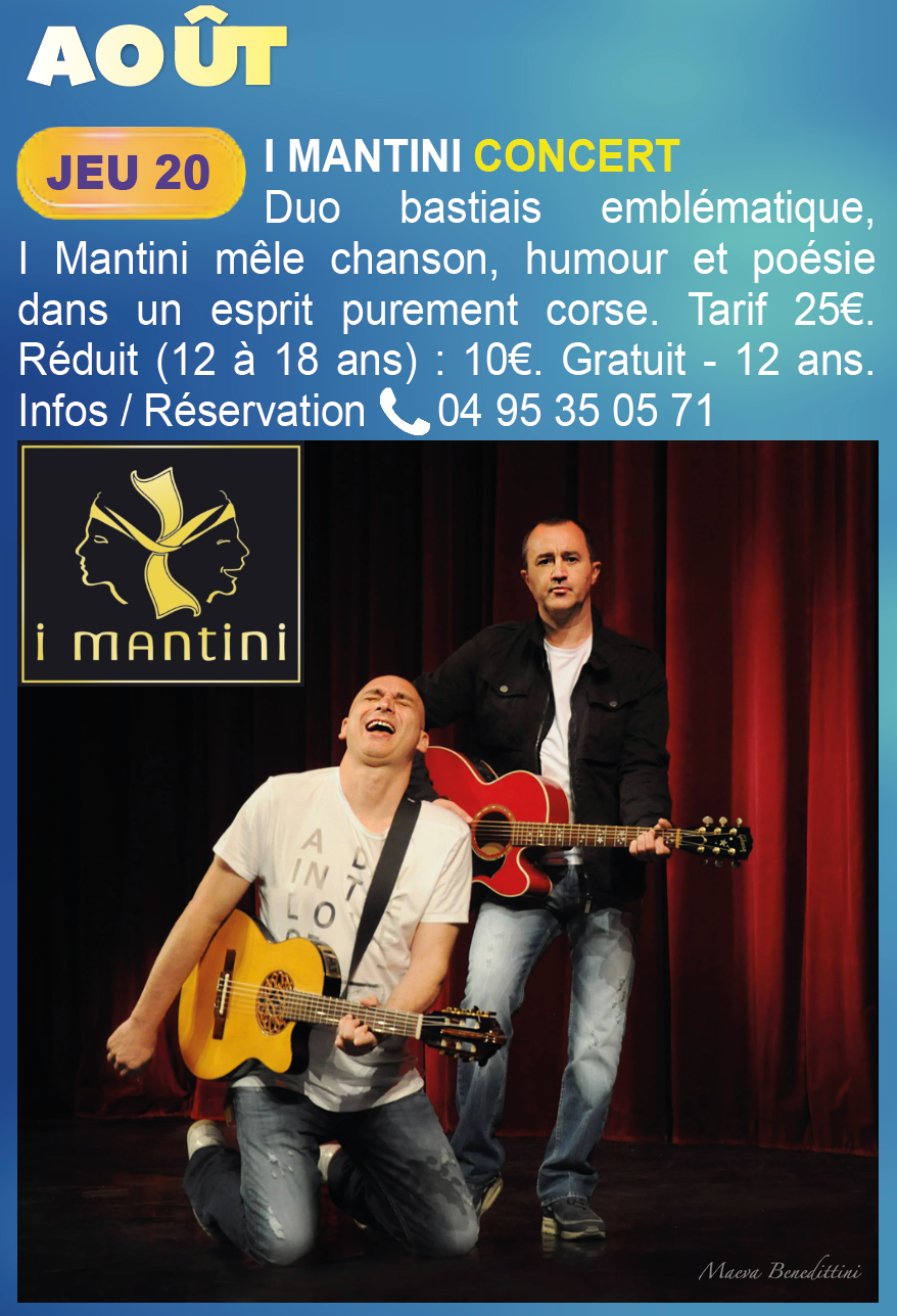 Concert I Mantini • Jeudi 20 août 2026