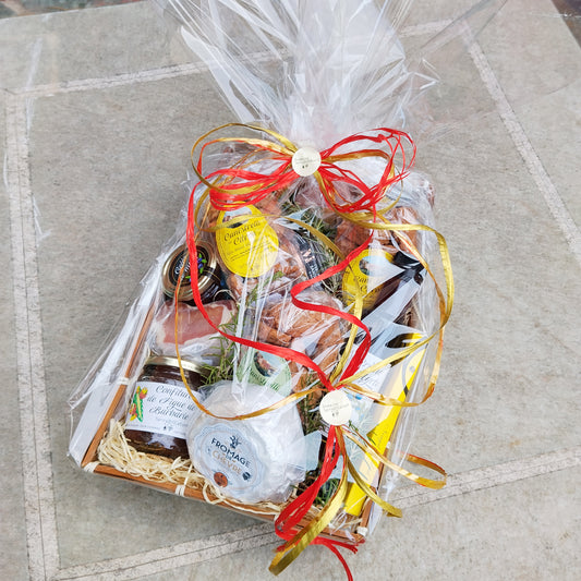 Emballage de vos produits dans un panier cadeau