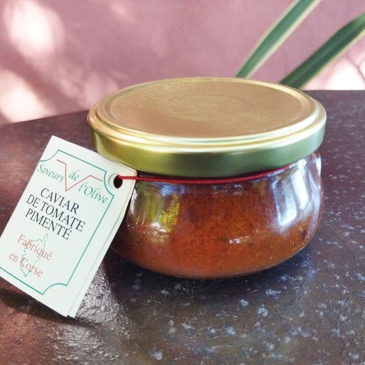 Spicy tomato caviar